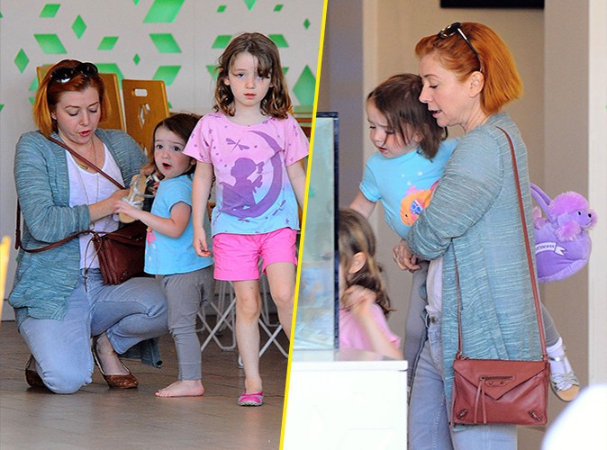 Alyson Hannigan : fra�chement relook�e, elle profite d'un tendre moment avec sa tribu !